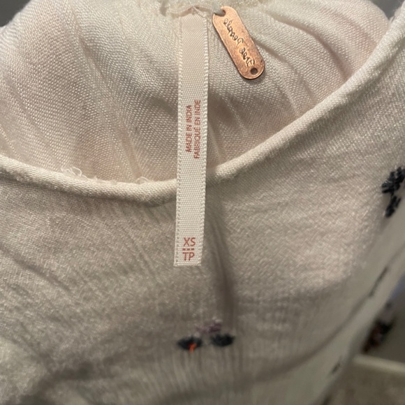 Free People Oxford Embroidered Mini Dress Size XS - Picture 6 of 6